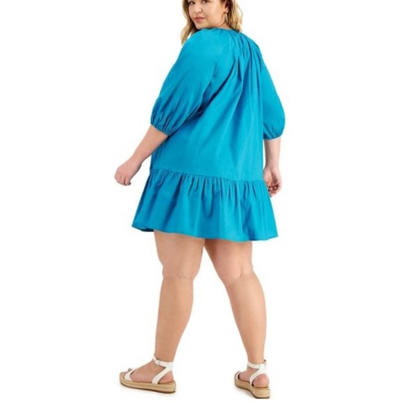 INC A-line shift Cotton Flounce Dress 2X - Picture 7 of 11